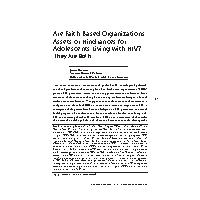 Thumbnail for Are Faith-Based Organizations …