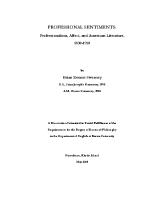 Thumbnail for Professional Sentiments: Professionalism, …
