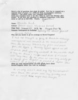 Thumbnail for Questionaire, Shinita Reed, …