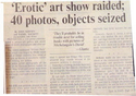 Thumbnail for 'Erotic' art show …