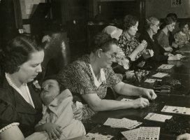 Thumbnail for Women playing bingo, …