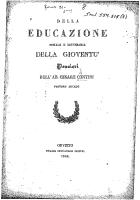Thumbnail for Della educazione morale …