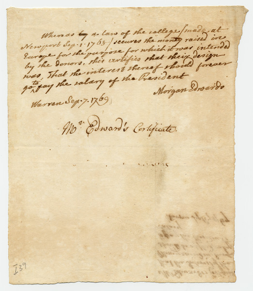 Thumbnail for Mr. Edwards' Certificate …