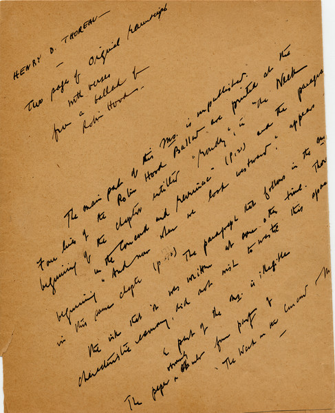 Thumbnail for Autograph manuscript excerpts …