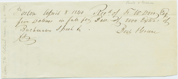 Thumbnail for Receipt: <small> 1840 …