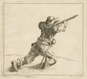 Thumbnail for Kneeling soldier firing …