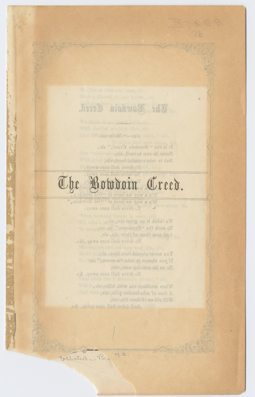 Thumbnail for The Bowdoin creed