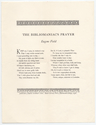Thumbnail for The bibliomaniac's prayer