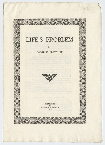 Thumbnail for Life's problem