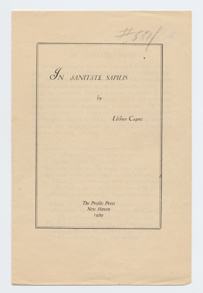 Thumbnail for In sanitate sapius