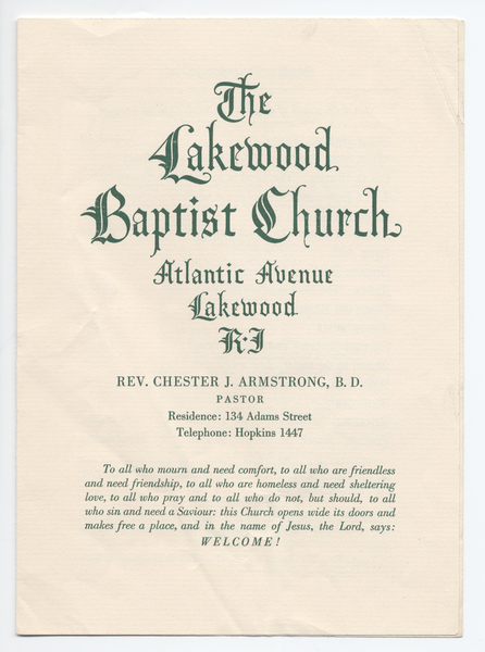 Thumbnail for The Lakewood Baptist …
