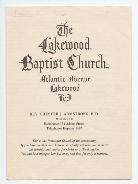 Thumbnail for The Lakewood Baptist …