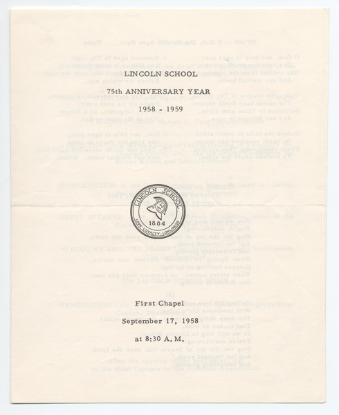Thumbnail for Lincoln School 75th …