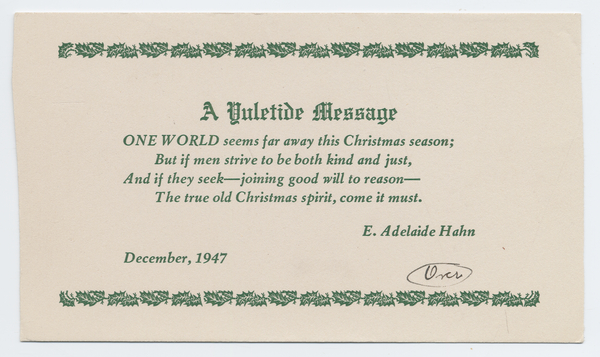 Thumbnail for A yuletide message