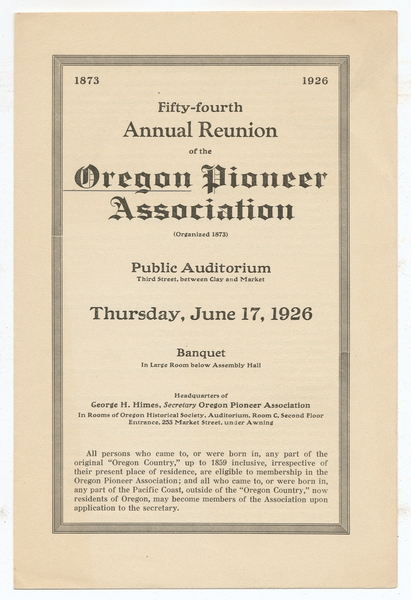 Thumbnail for Fifty-fourth annual reunion …