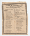 Thumbnail for Order of performance …