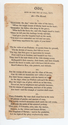 Thumbnail for Ode, sung on …