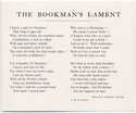 Thumbnail for The bookman's lament
