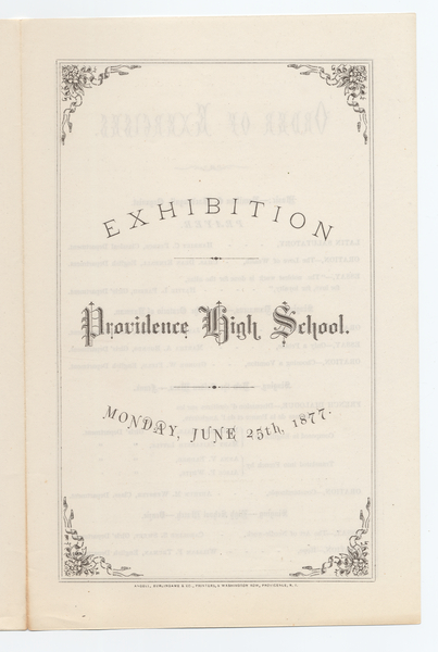 Thumbnail for Exhibition. Providence High …