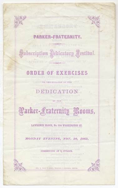 Thumbnail for Subscription dedicatory festival: …