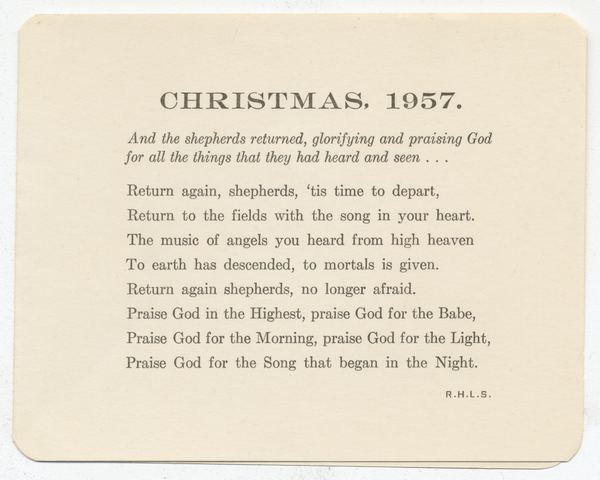 Thumbnail for Christmas, 1957