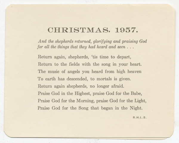Thumbnail for Christmas, 1957