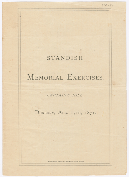 Thumbnail for Standish memorial exercises: …