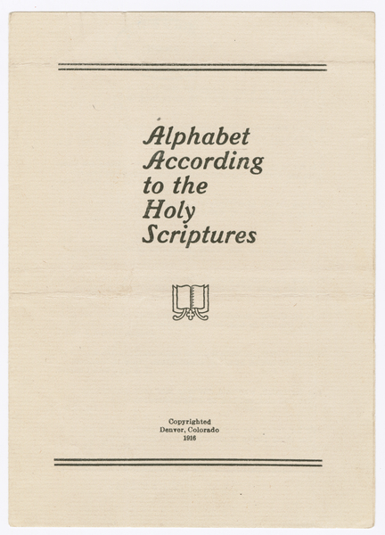 Thumbnail for Alphabet according to …