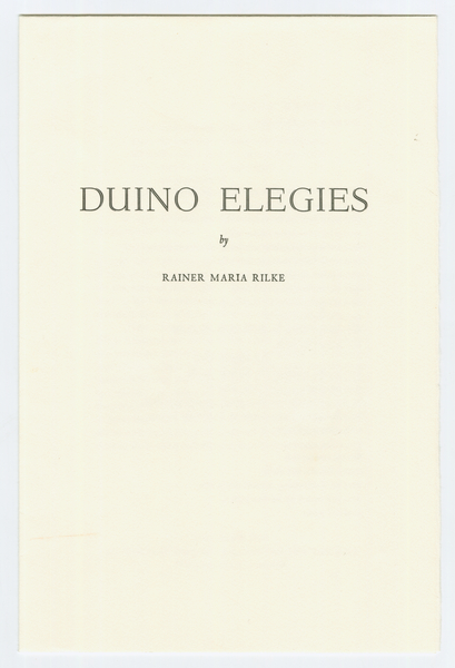 Thumbnail for Duino elegies