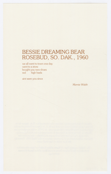 Thumbnail for Bessie Dreaming Bear, …
