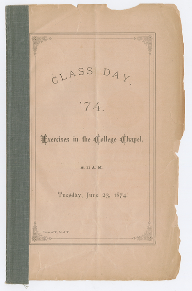 Thumbnail for Class day. '74: …
