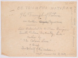 Thumbnail for De Triumpho Naturae: …