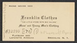 Thumbnail for Franklin Clothes