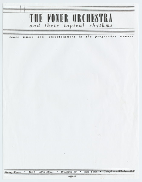 Thumbnail for The Foner Orchestra …