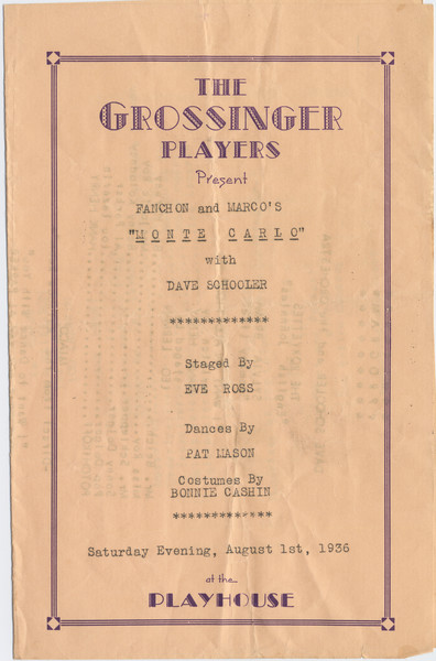 Thumbnail for The Grossinger Players …