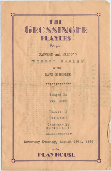 Thumbnail for The Grossinger Players …