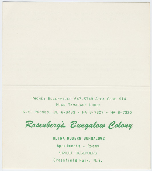 Thumbnail for Rosenberg's Bungalow Colony, …