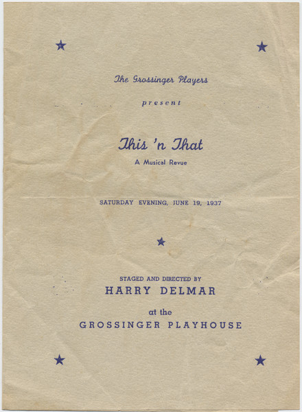 Thumbnail for The Grossinger Players …