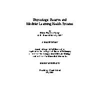 Thumbnail for Physiologic Reserve and …