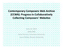 Thumbnail for Contemporary Composers Web …
