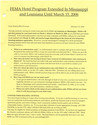 Thumbnail for FEMA Hotel Program …