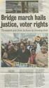 Thumbnail for Bridge march hails …