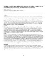 Thumbnail for Obesity prevention and …