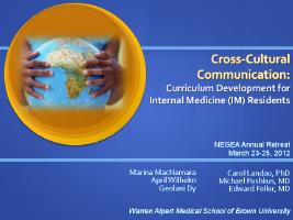 Thumbnail for Cross-cultural communication: curriculum …