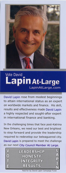 Thumbnail for Vote David Lapin …