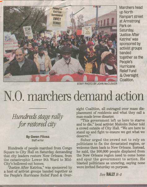 Thumbnail for N. O. marchers …