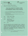 Thumbnail for Foundation Funding for …