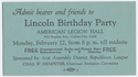 Thumbnail for Lincoln birthday party …