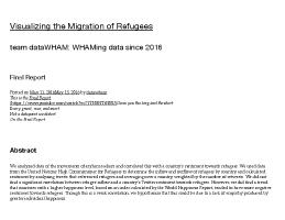 Thumbnail for Visualizing the migration …