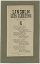 Thumbnail for Lincoln lies sleeping.